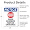 Signmission Door Blocked Not An Entrance Sign, Vinyl Decal, 3.5in W x 5in L, 2PK OS-2PACK-NS-D-35-V-11470 - alternate 4